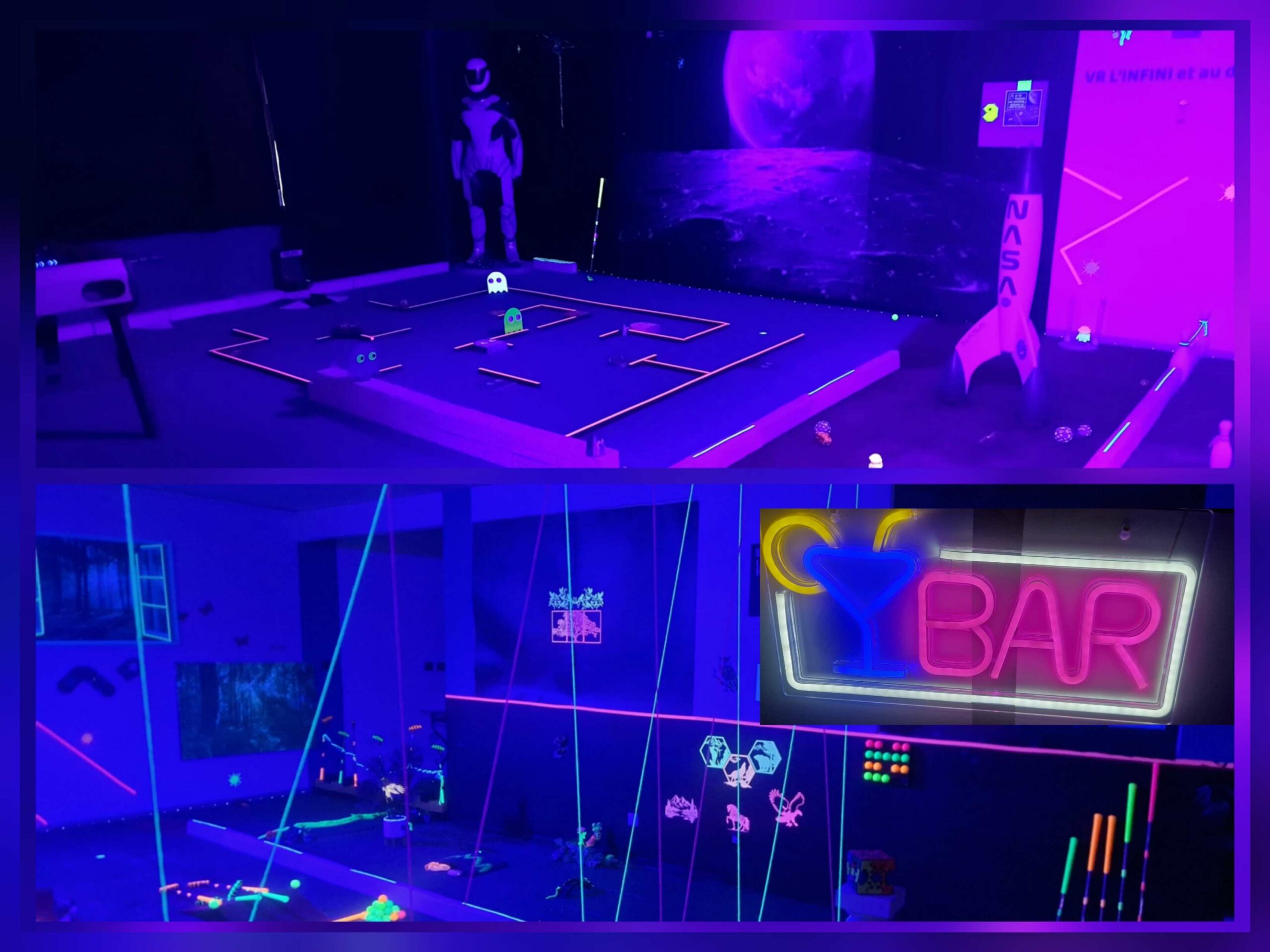 Mini golf indoor fluorescent Action Golf à Roquebrune-sur-Argens